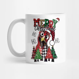 HO HO HO Merry Christmas Chicken lover, Farmer Xmas Tree Mug